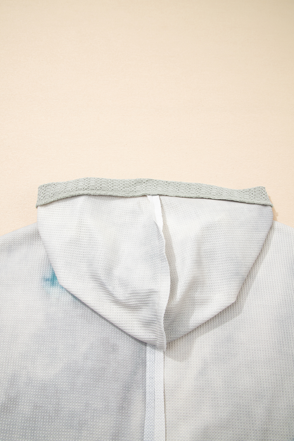 Casual Fall & Autumn Layering Piece: Green Waffle Knit V Neck Hoodie for Daily Wear - Detail View 7
