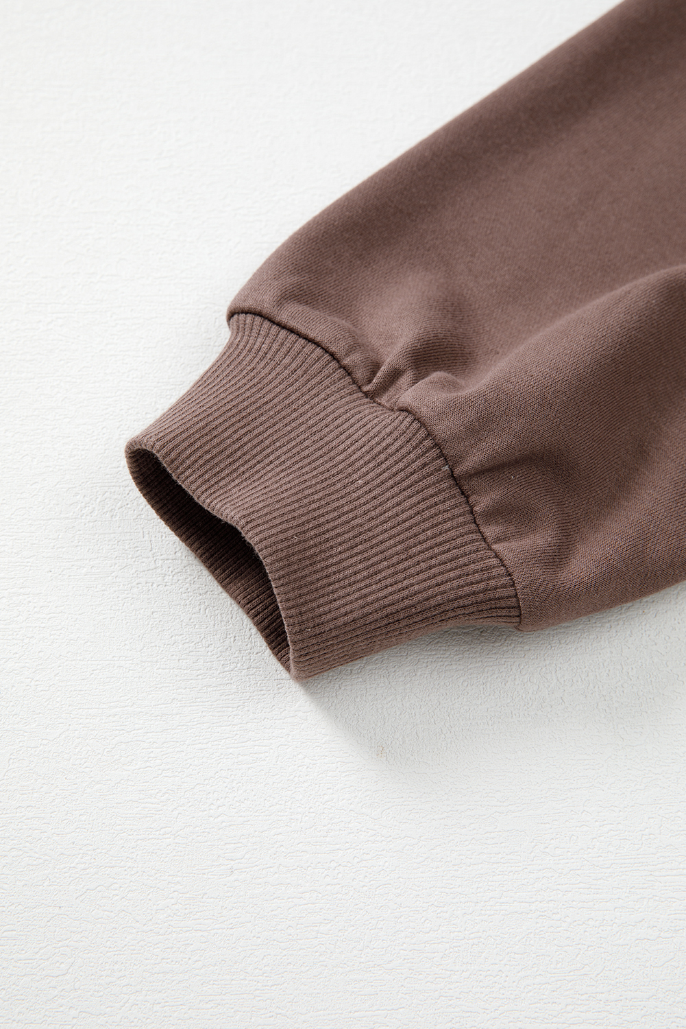 Women's Sweatshirt, Dark Khaki, Color Block, Drop Shoulder, Casual Style, Long Sleeve, Round Neck, Daily Wear, Fall Fashion, Autumn Outfits, Comfortable, Trendy Design, Shift Silhouette - Detail View 8