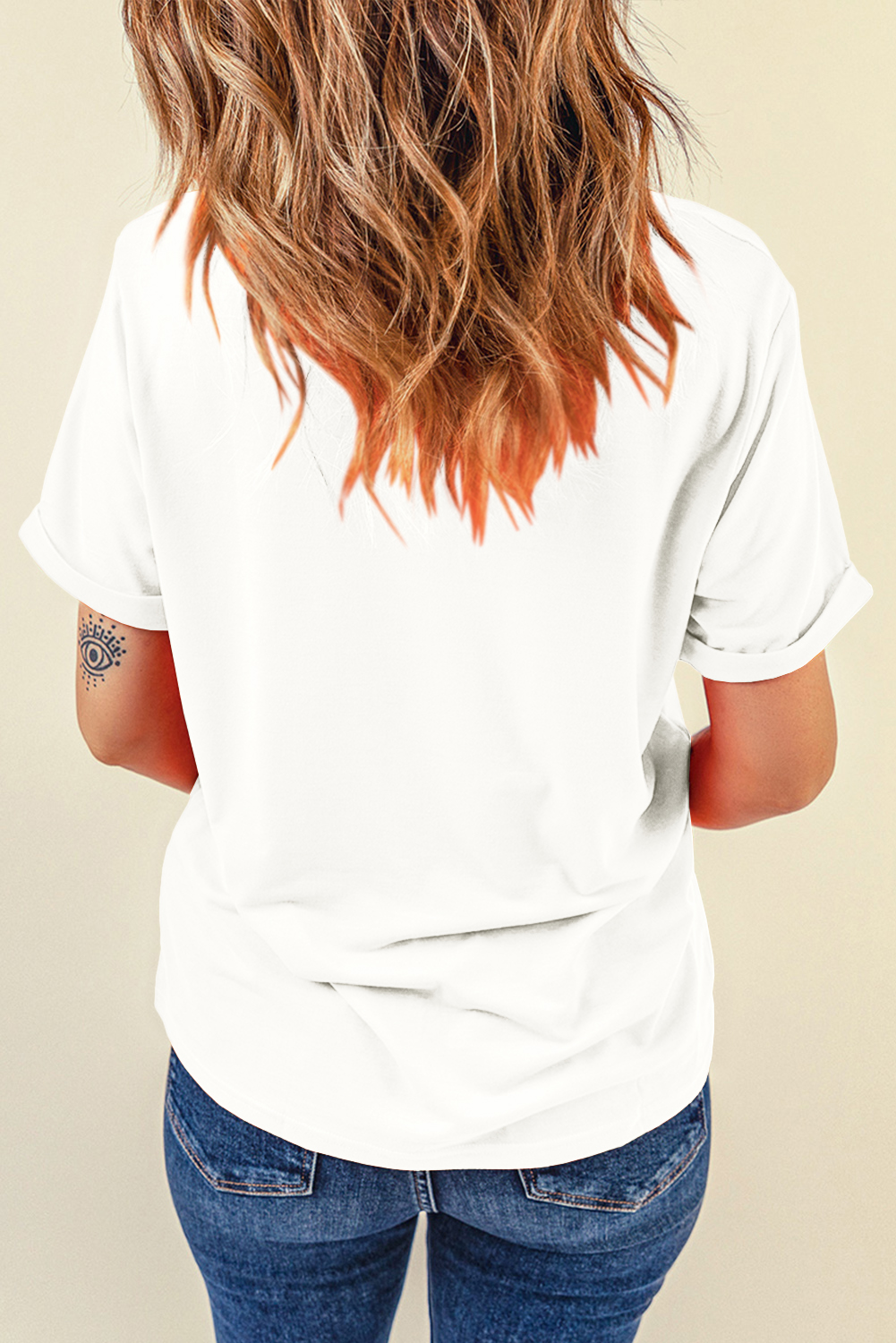 Stylish White Western Graphic T-Shirt with RODEO Print for Women - Detail View 6