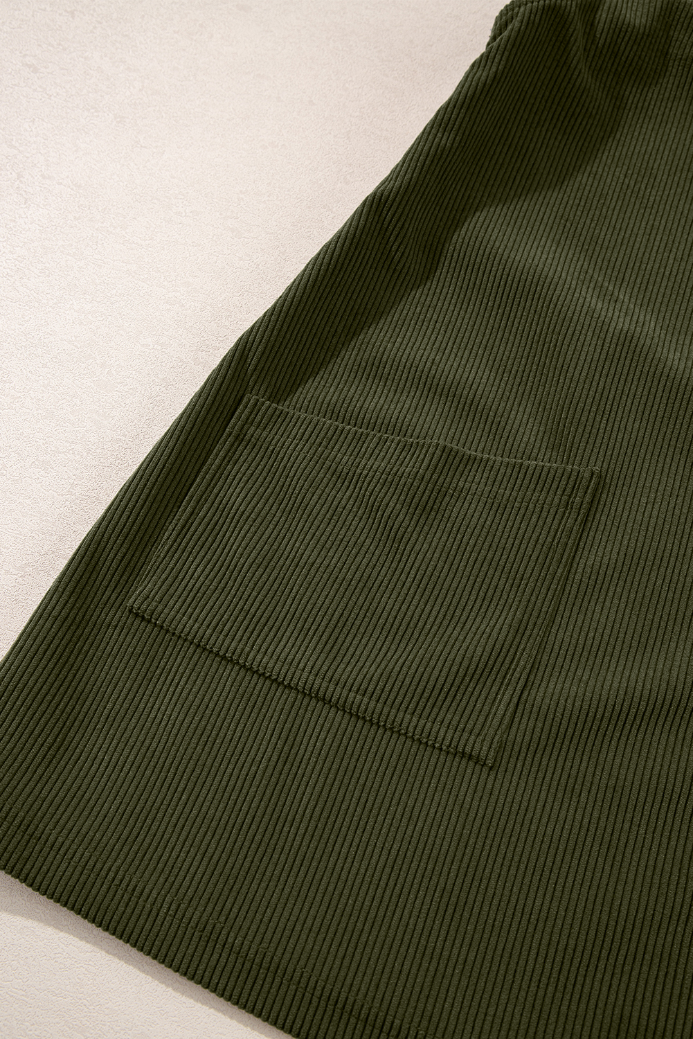 Trendy Mini Corduroy Dress in Vineyard Green - Perfect for Daily Wear - Detail View 18