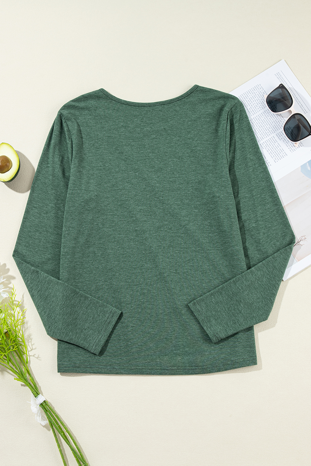Comfortable and Stylish Women's Daily Wear Top - Asymmetric Shift Silhouette - Detail View 11