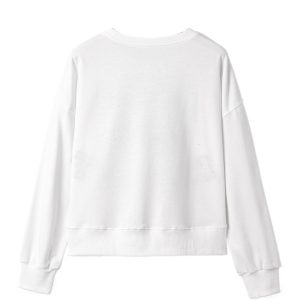 Women's White CLASSY UNTIL KICKOFF Plush Sweatshirt – Cozy Casual Style for Game Days - Main View