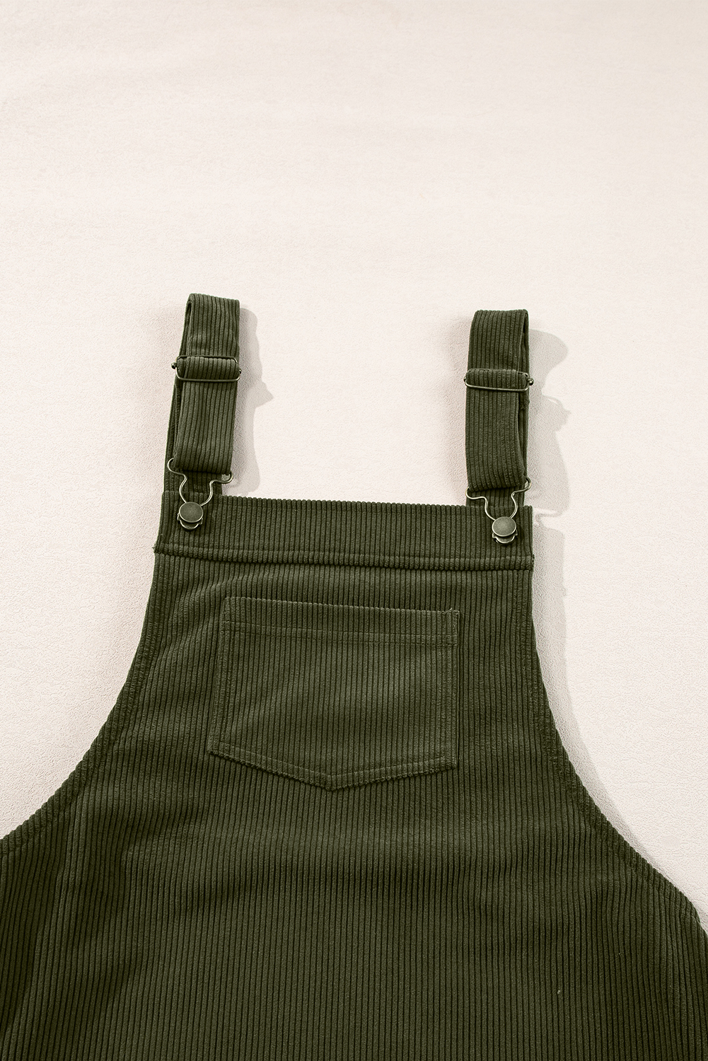 Women's Casual Solid Color Overall Dress with Straps and Pockets - Fall & Winter Essential - Detail View 15