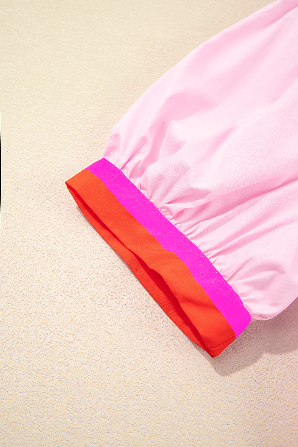 Elegant Shift Style Pink V Neck Top for Daily Wear - Perfect for Southern Belle Fashion - Detail View 7