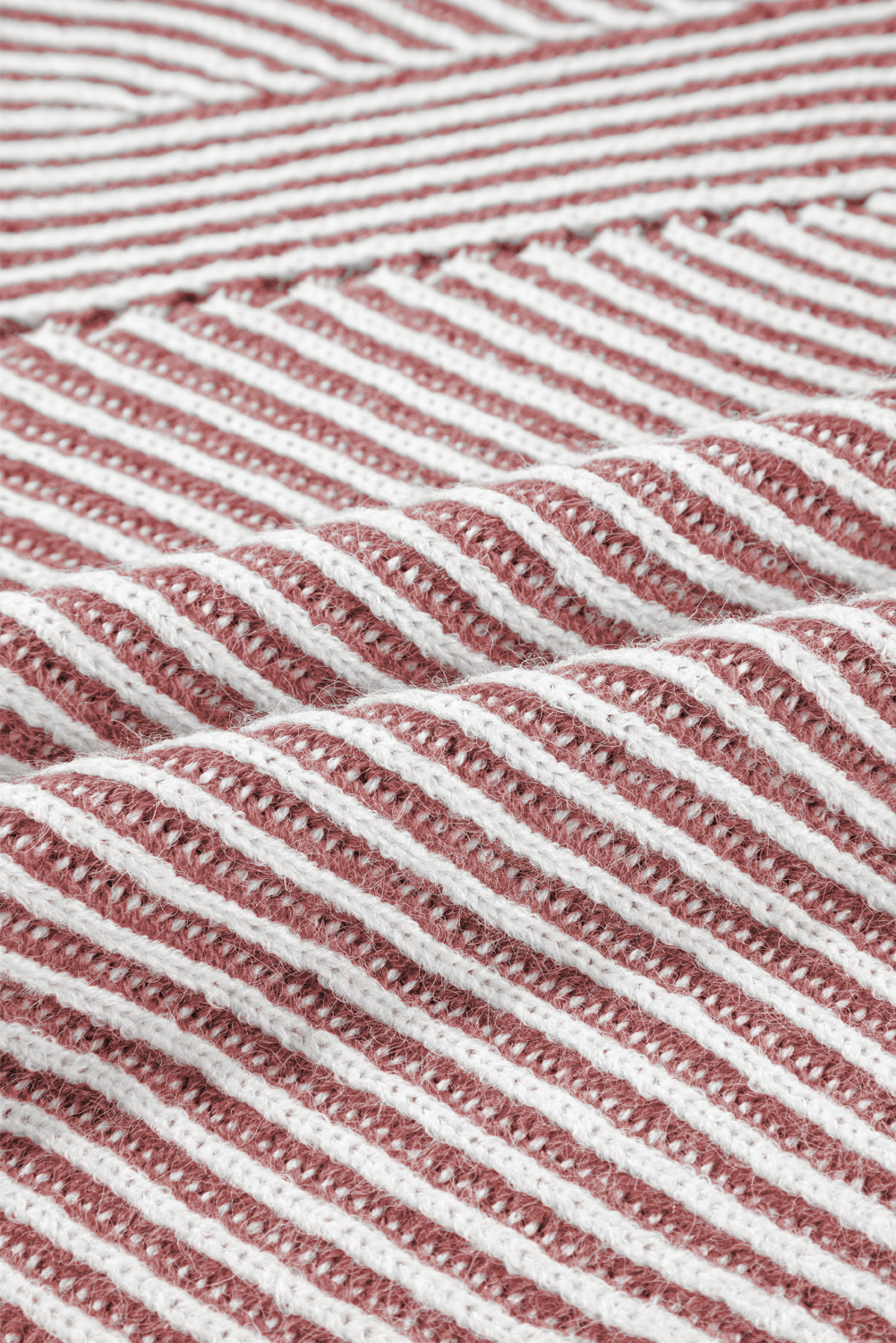 Casual Women's Red Dahlia Striped Print Ribbed Knit Boat Neck Sweater - Detail View 17