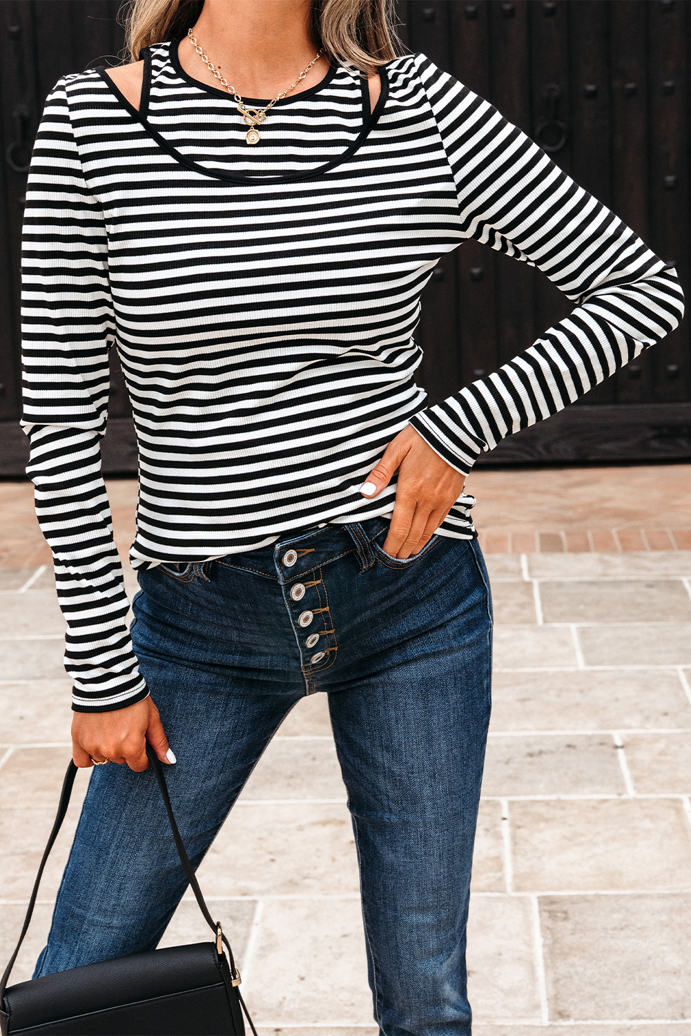 Stylish Double-Layer Striped Top for Daily Wear, Beach, and Vacations - Detail View 7
