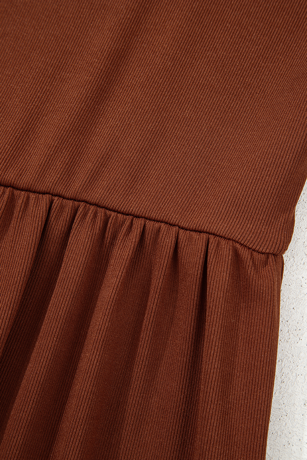 Stylish Casual Mini Dress with Frilled Trim and High Waist - Perfect for Fall - Detail View 14