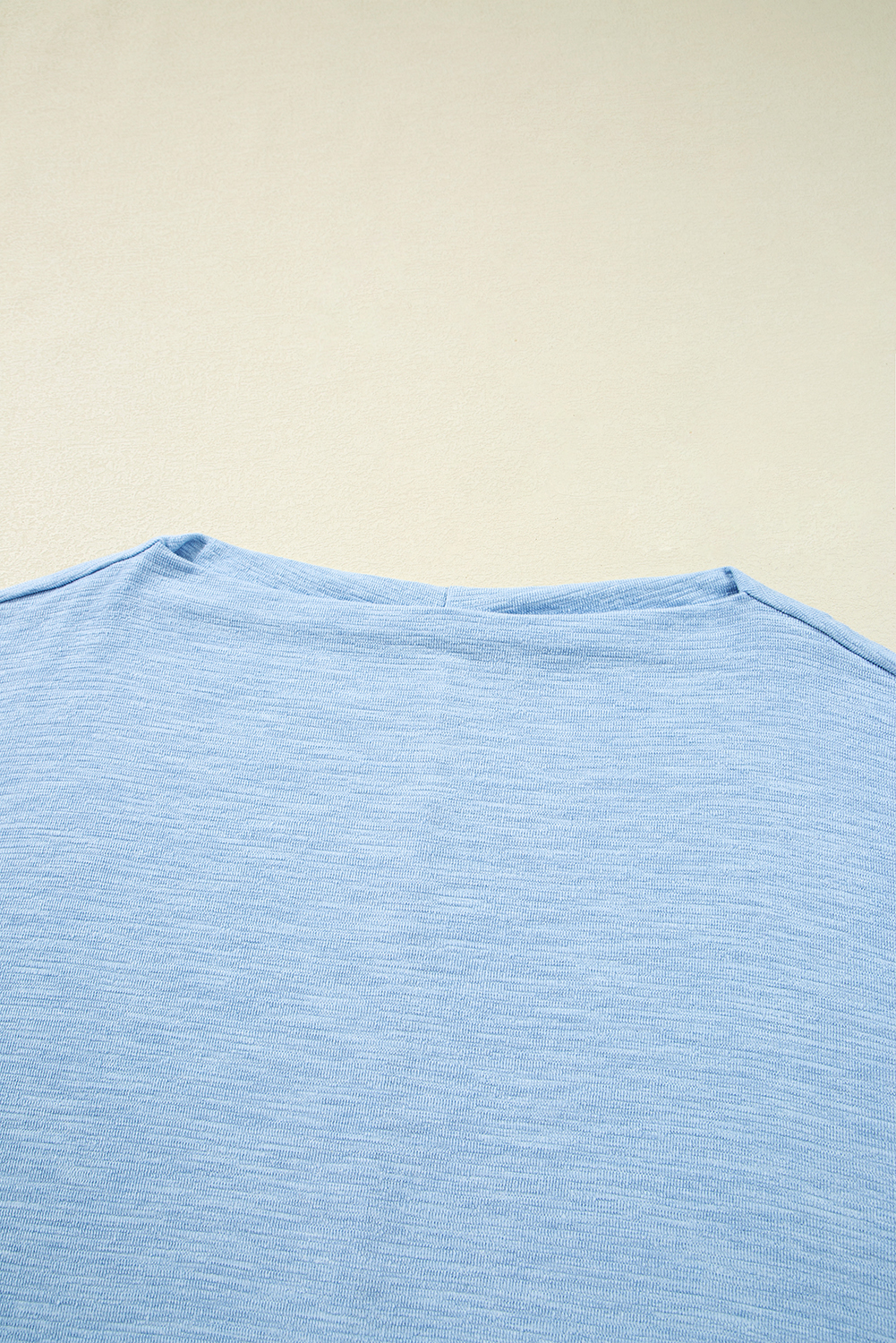Trendy Beau Blue Long Sleeve Batwing Top - Perfect for Fall & Autumn - Detail View 10