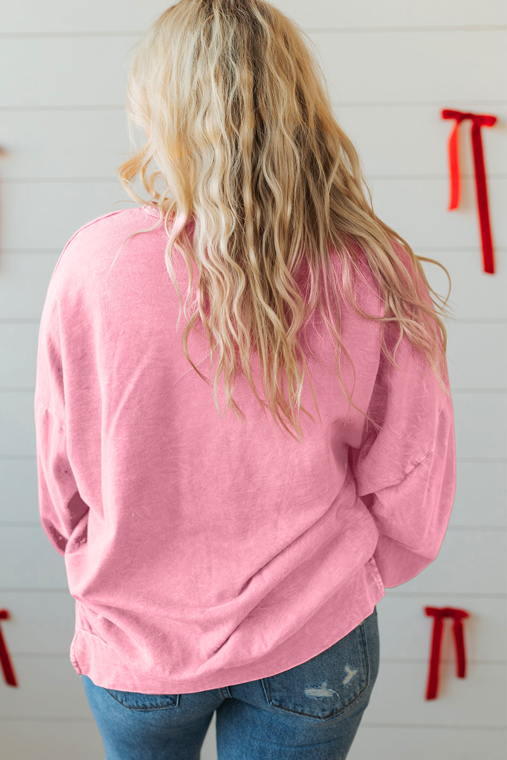 Stylish Mineral Wash Plus Size Sweatshirt - Perfect for Fall & Autumn - Detail View 3