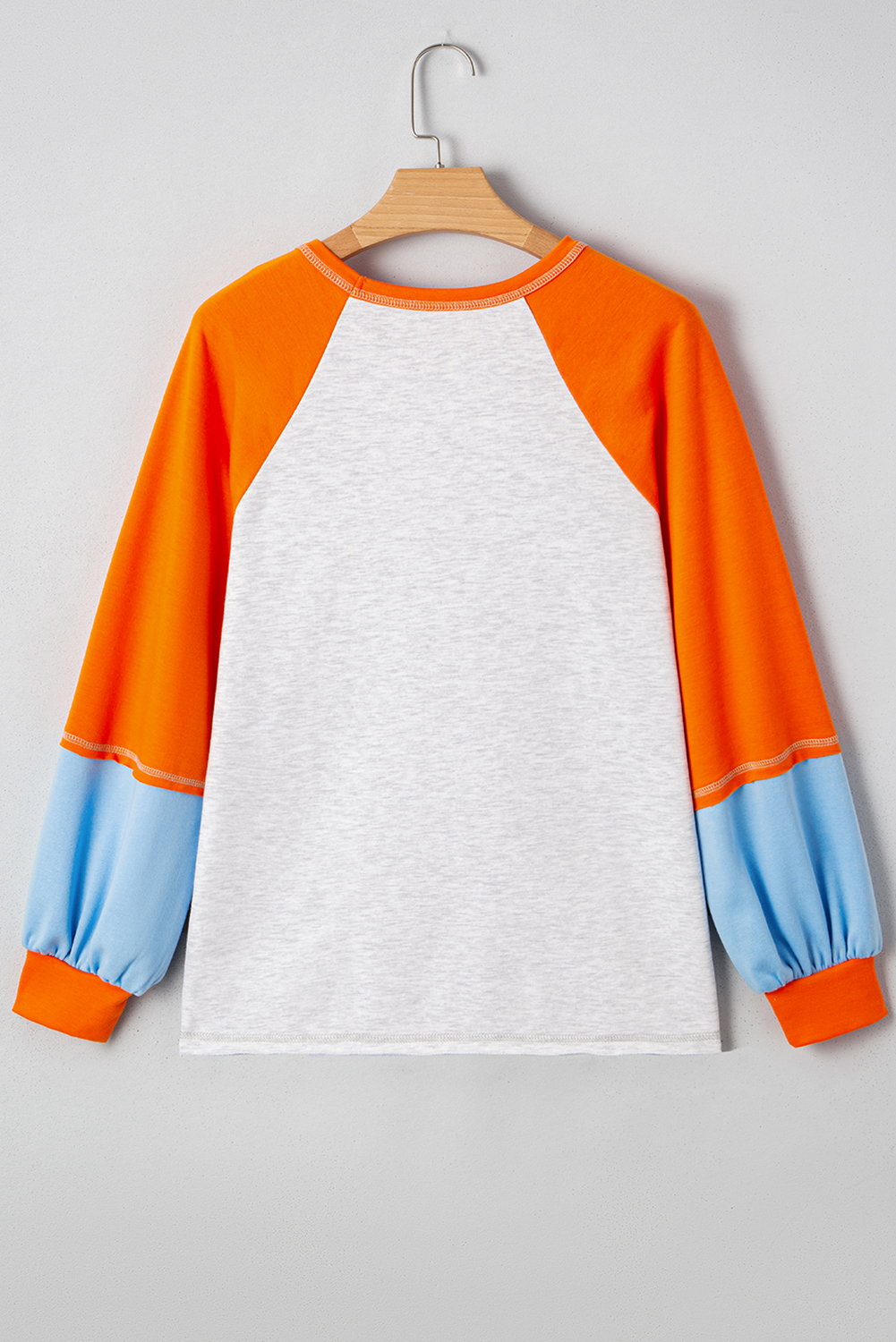 Casual Round Neck Loose Top with Sequin Details and Fall Graphic Design - Detail View 6