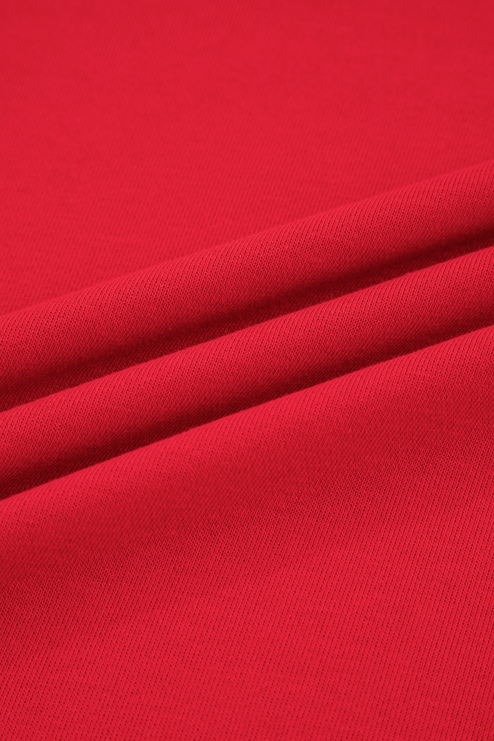 Casual Fall Outfit: Fiery Red Drop Shoulder Pullover with Mini Skirt - Detail View 10