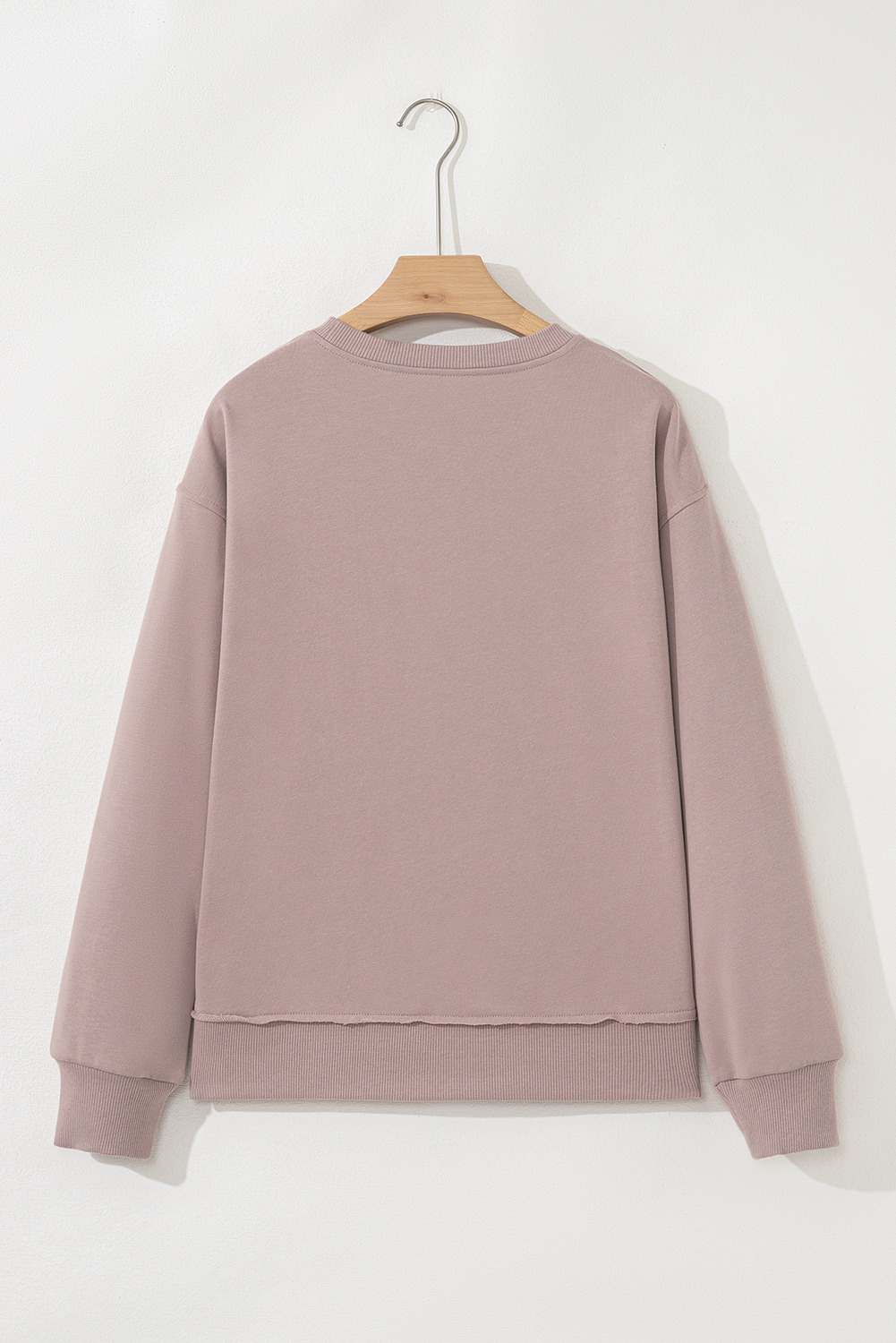 Women’s Sweatshirt, Dark Khaki, Thanksgiving Graphic, GOBBLE Letter Print, Casual Style, Long Sleeve, Round Neck, Comfortable Fit, Fall Fashion, Daily Wear, Slogan Design, Shift Silhouette, Autumn Apparel - Detail View 12