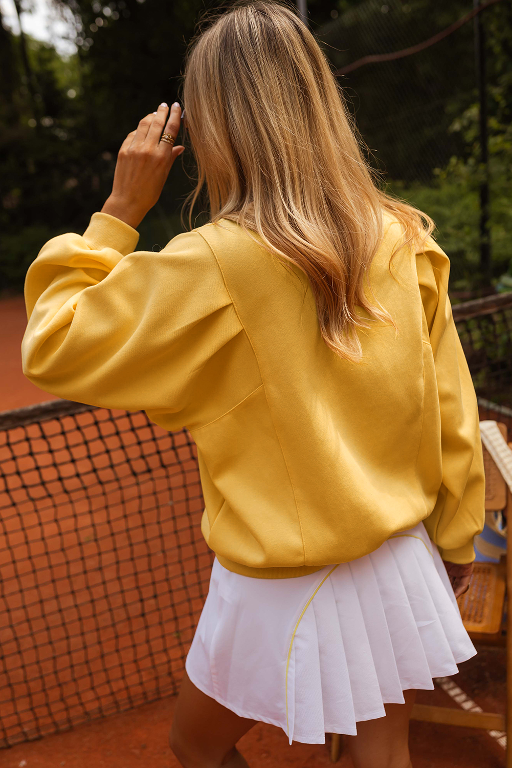 Casual Long Sleeve Pullover in Citrus Yellow - Perfect for Fall & Autumn - Detail View 6
