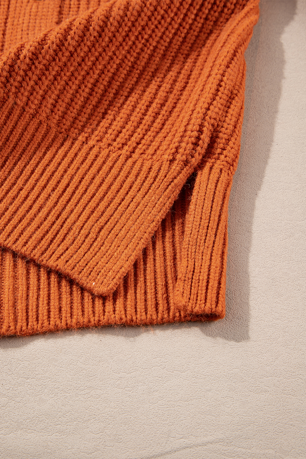 Women's Cardigan, Gold Flame, Button Front, V Neck, Chunky Sweater, Long Sleeve, Solid Color, Casual Style, Daily Wear, Knitwear, Pockets, Comfortable, Versatile Fashion - Detail View 16