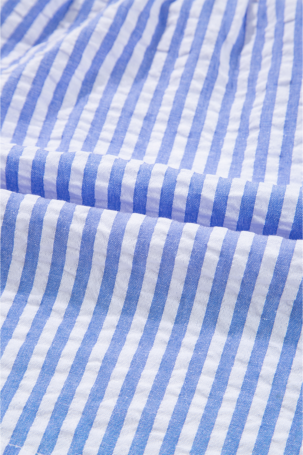 Casual Spring Dress for Women - Tiered Shift Design with Classic Pinstripes - Detail View 15