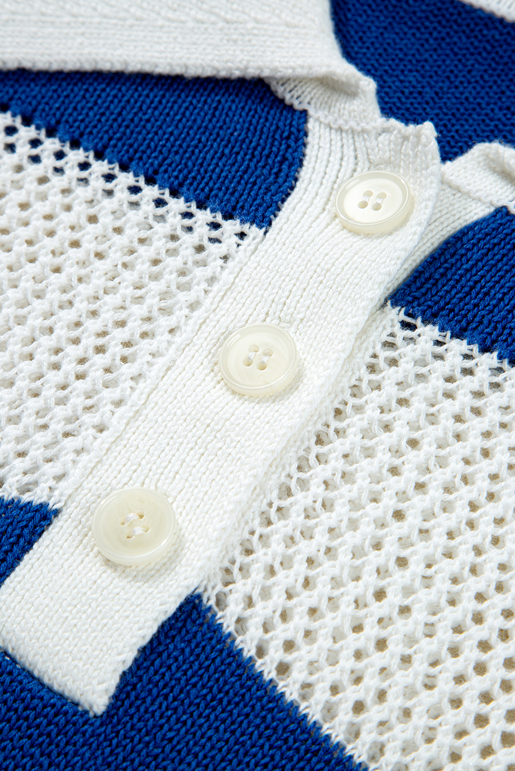 Casual and Comfy Long Sleeve Sweater with Unique Eyelet Crochet Design - Detail View 10