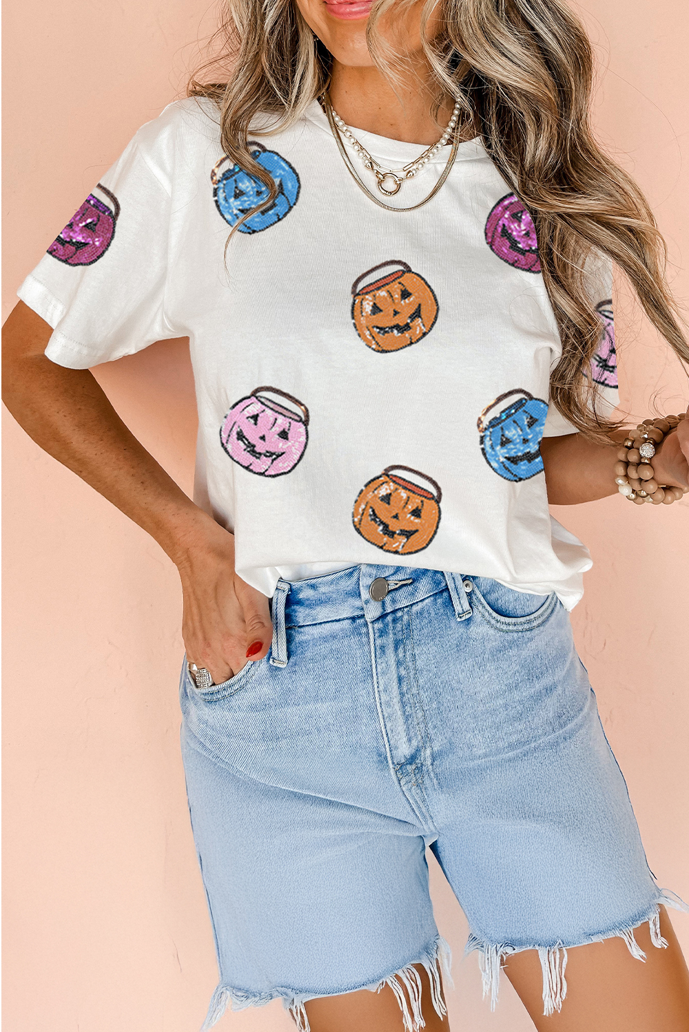 Fun and Festive Round Neck Tee - Perfect for Halloween Celebrations - Detail View 7