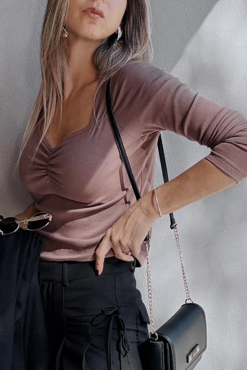 Modern Ribbed Fit Square Neck Top for Women - Ideal for Beach, Outdoor, and Back to School - Detail View 3