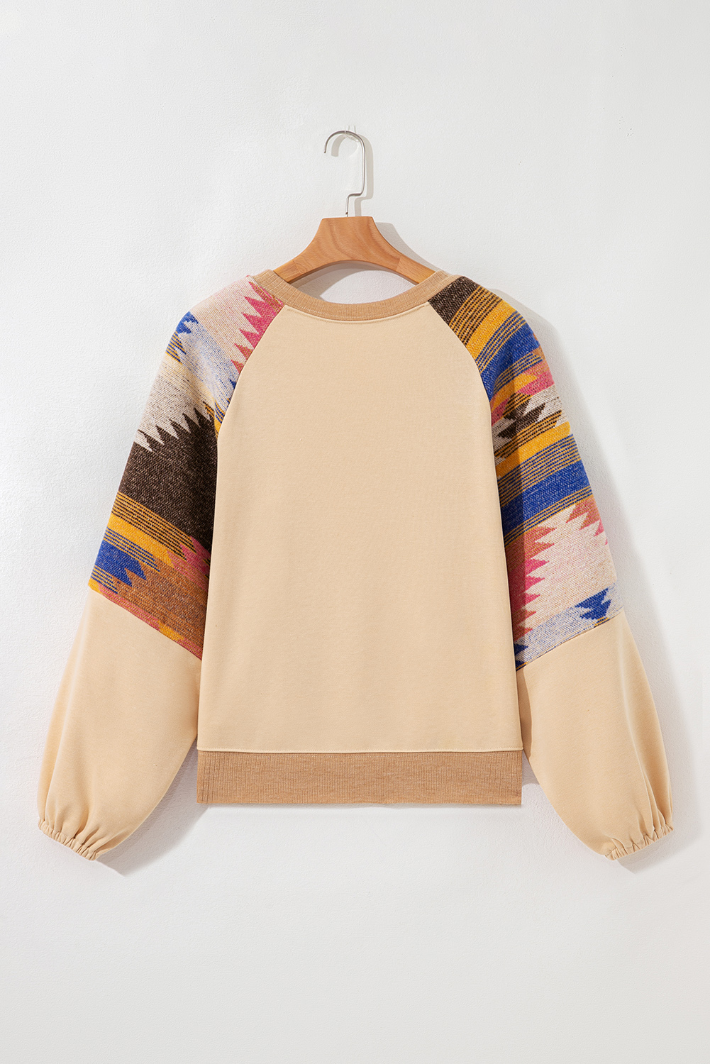 Stylish Round Neck Aztec Print Sweatshirt for Daily Wear - Fall & Autumn Fashion - Detail View 7