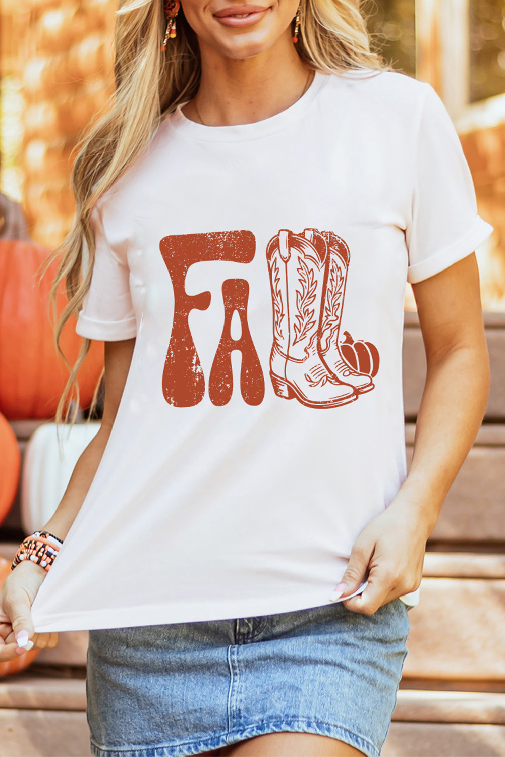 Stylish Casual Women's Graphic Tee - Perfect for Summer and Western Style - Detail View 7