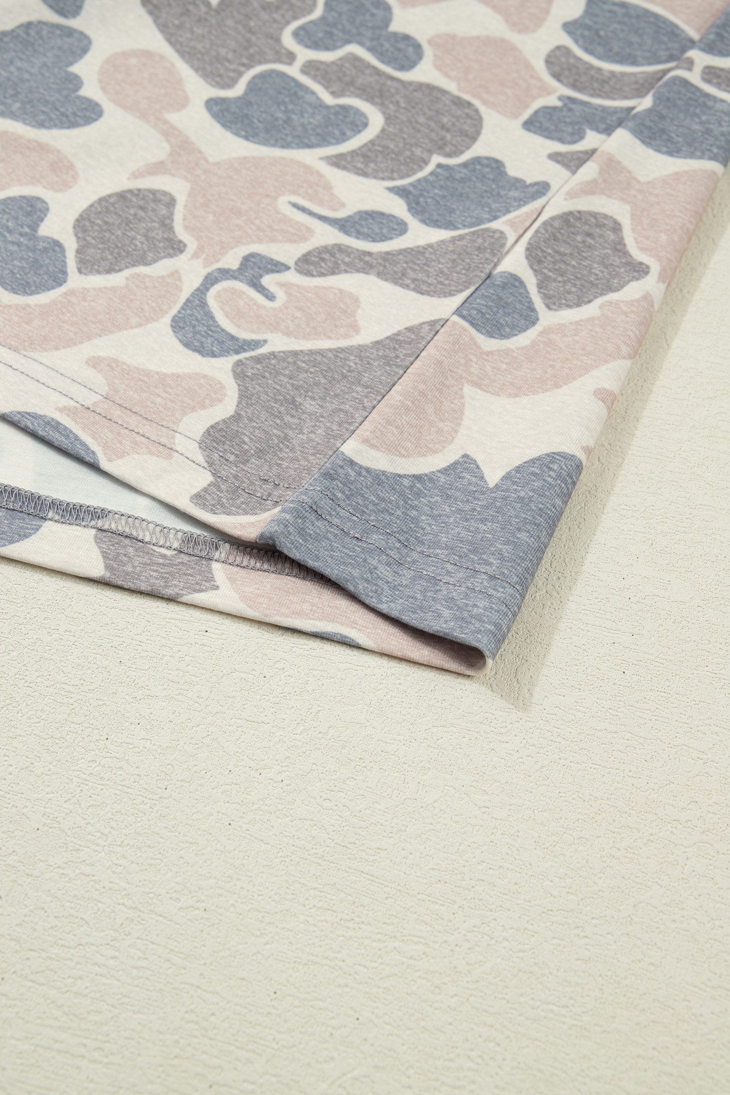 Multicolour Camo Lounge Set for Women – Relaxed Shift Silhouette Tee and Drawstring Shorts for Daily Wear - Detail View 14