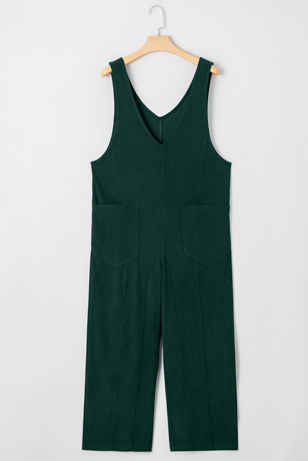Casual Wide Leg Evergreen Jumpsuit - Perfect for Fall & Autumn Days - Detail View 6