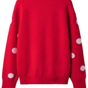 Women's Red Dahlia LET IT SNOW Graphic Sweater – Cozy Holiday Style for Casual Days - Main View
