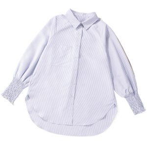 Women's Orchid Petal Striped Loose Fit Shirt for Daily Wear