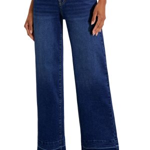 Women's Real Teal High Rise Loose Jeans – Casual Summer Style with Unique Raw Hem Cuffs