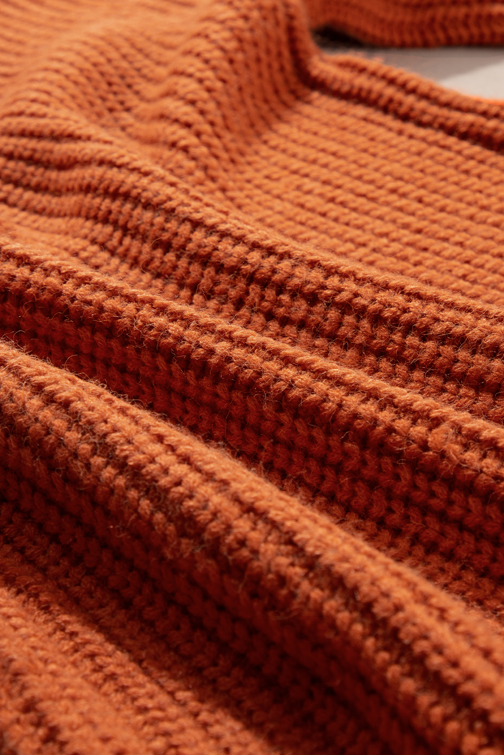 Stylish Long Sleeve Gold Flame Cardigan - Casual Solid Color Knit Sweater - Detail View 14