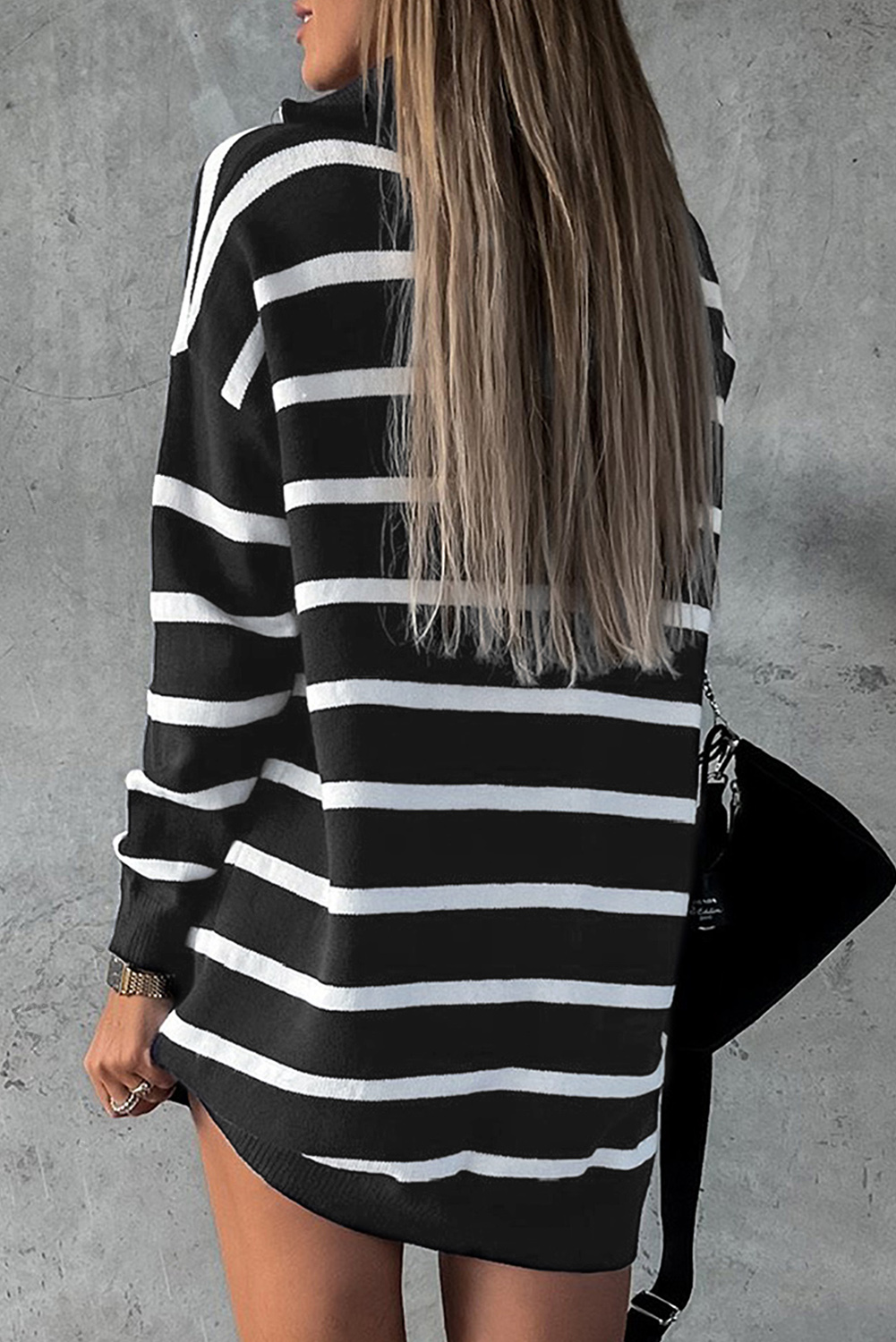 Fall & Autumn Fashion: Stylish and Comfortable Loose Sweater Dress for Daily Wear - Detail View 7