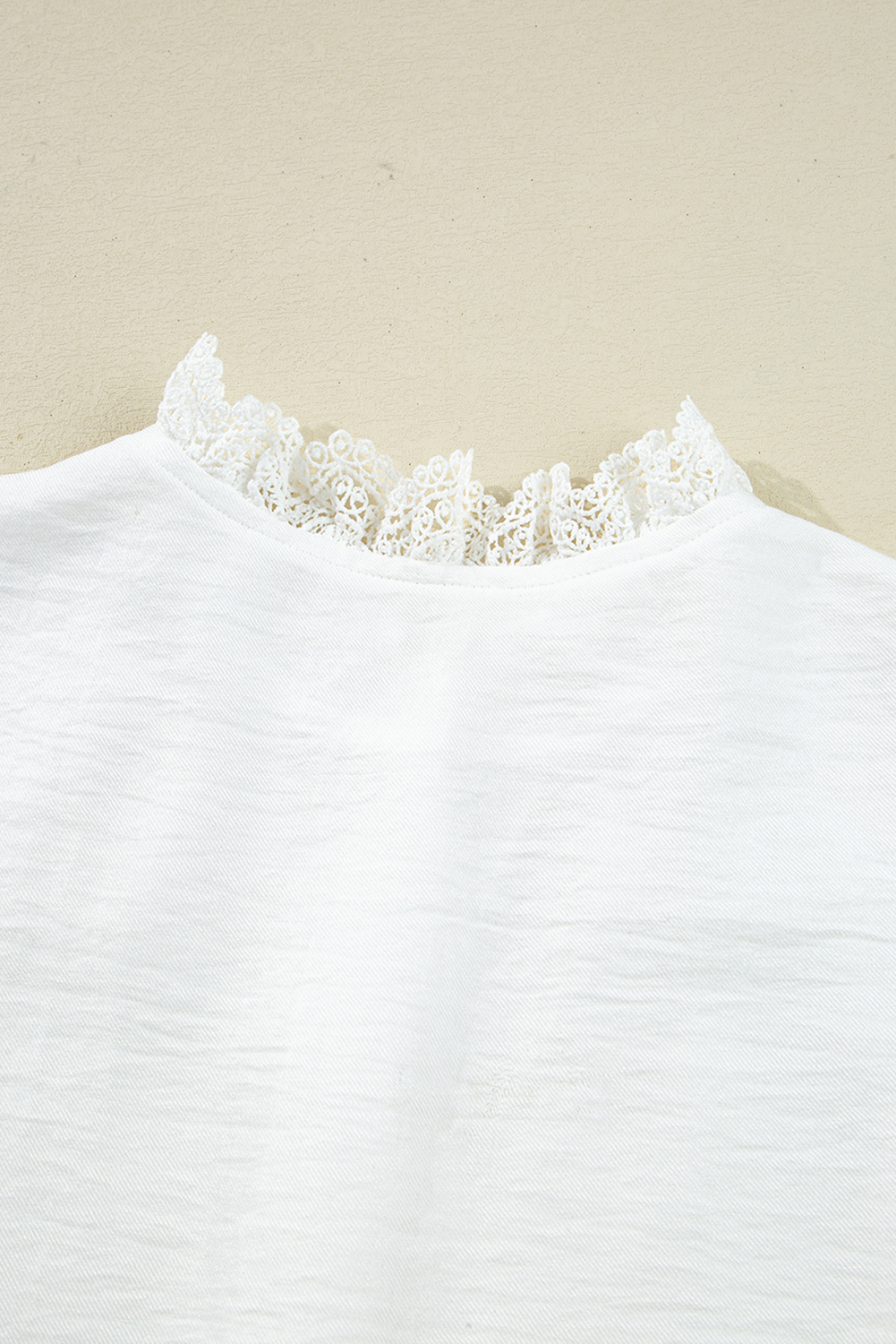 Versatile Loose Fit Shirt for Daily Wear: Elegant Lace Patchwork Design - Detail View 15