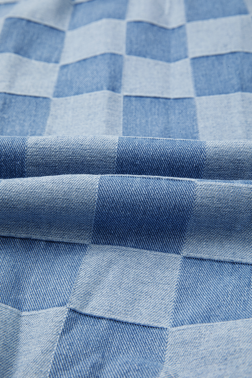 Casual Round Neck Oversized Denim Sweatshirt - Perfect for Fall & Autumn - Detail View 7