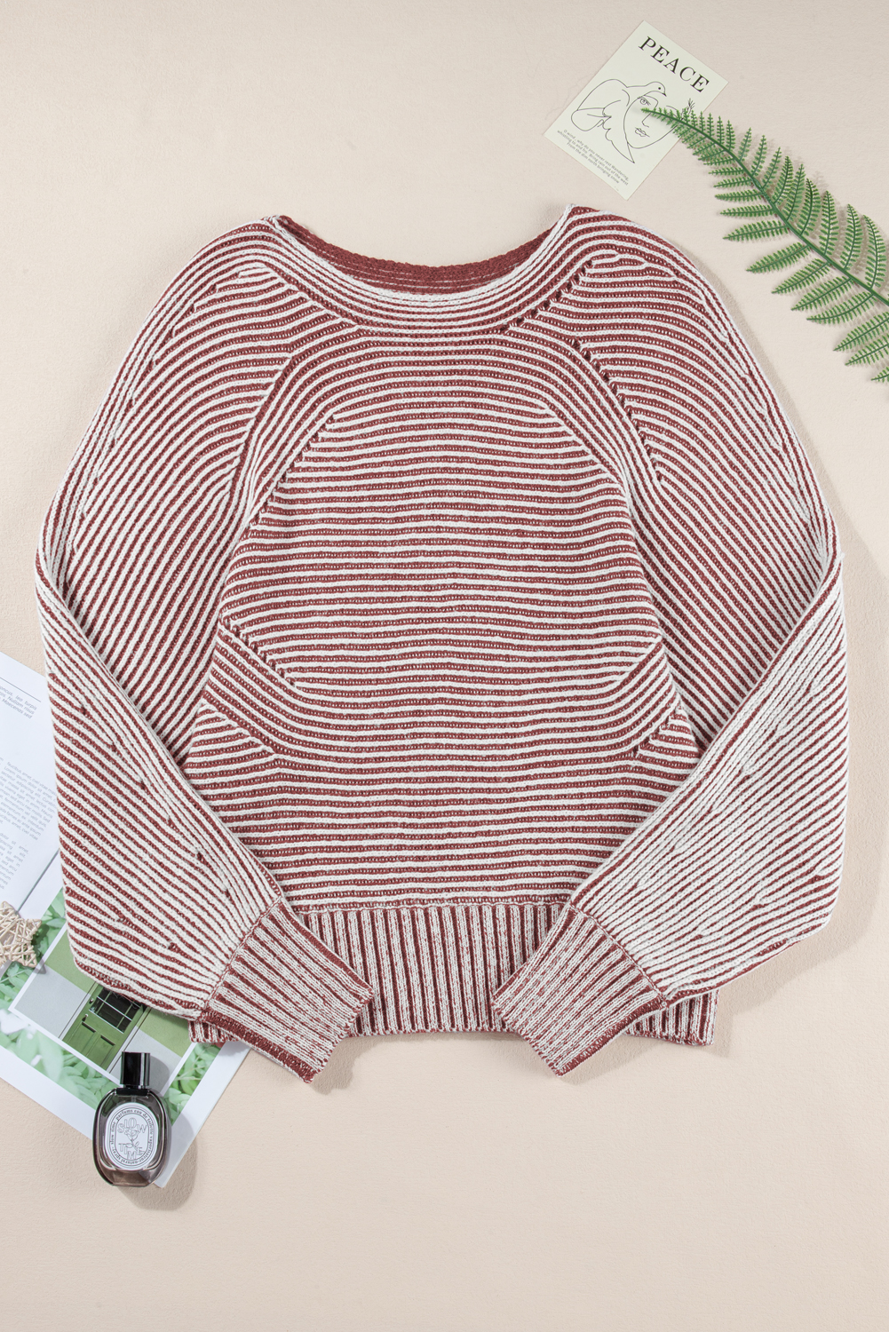 Fashionable Boat Neck Baggy Sweater for Daily Wear - Perfect for Fall & Autumn - Detail View 11