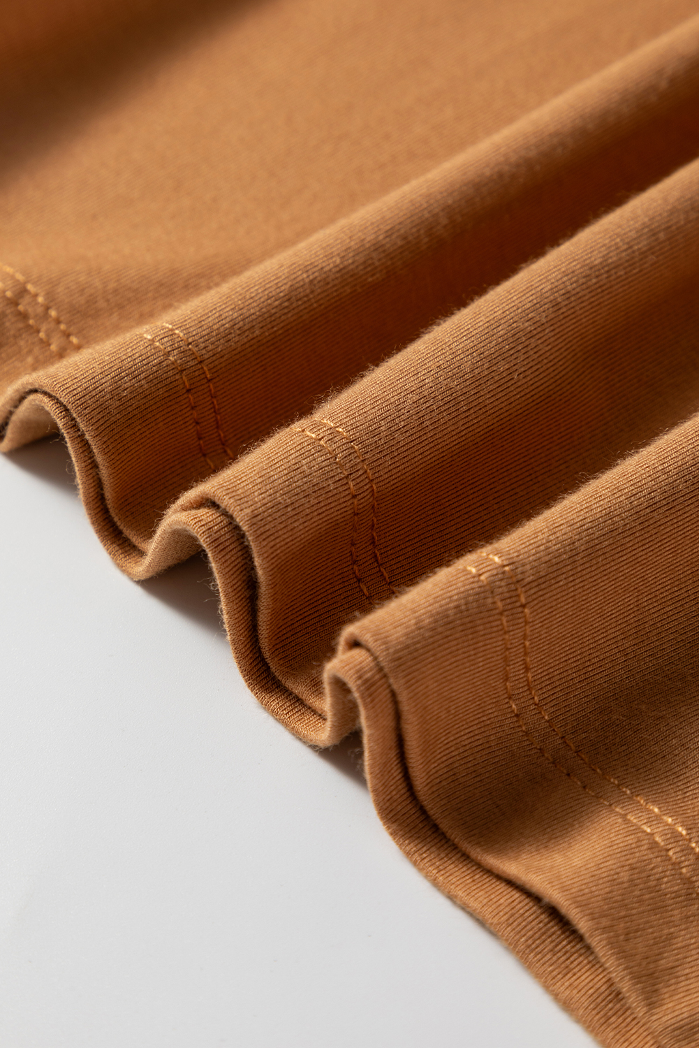 Chic Chestnut Long Sleeve Top with Round Neck - Perfect for Daily and Vacation Wear - Detail View 10