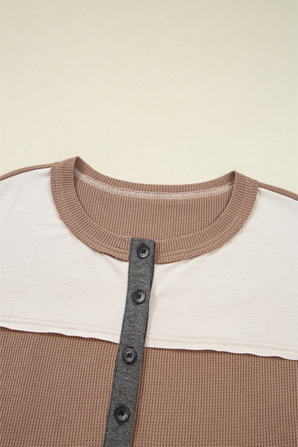 Stylish Women's Waffle Knit Top - Perfect for Daily Wear, Beach, and Vacations - Detail View 7