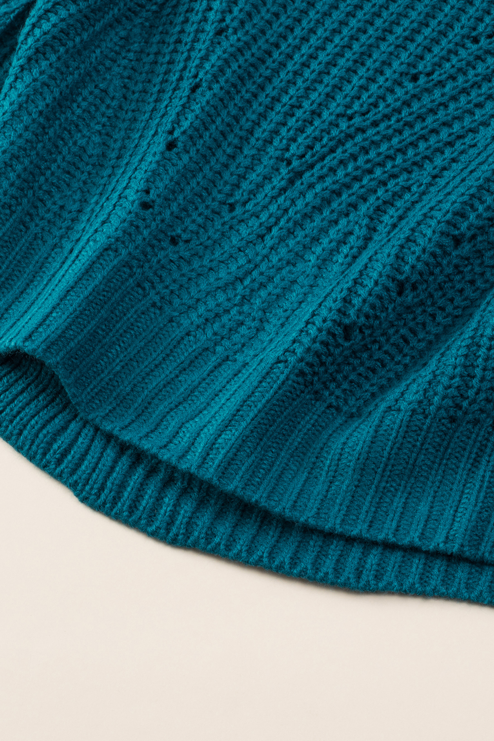 Chic Solid Color Blue-3 Sweater - Perfect for Autumn Casual Occasions - Detail View 11