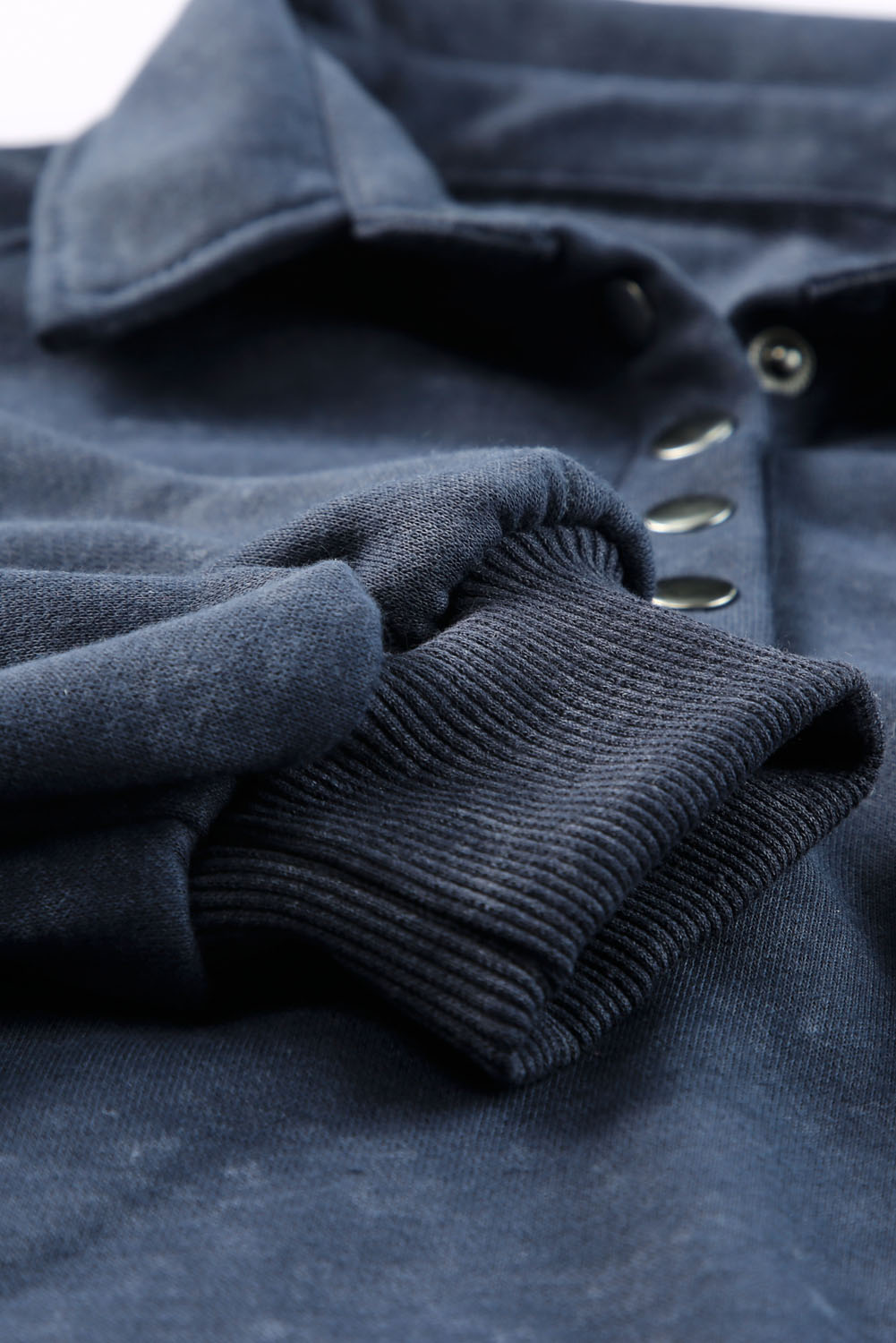 Trendy Blue Lantern Sleeve Pullover - Comfortable and Versatile for Daily Wear - Detail View 11