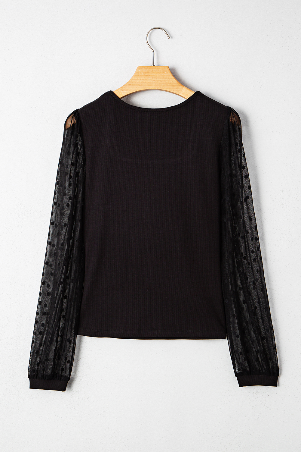 Stylish Women's Slim Fit Top with Polka Dot Print - Perfect for Daily Wear - Detail View 7