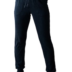 Women's Black Ribbed Drawstring Jogger Pants – Casual Activewear for Daily Comfort