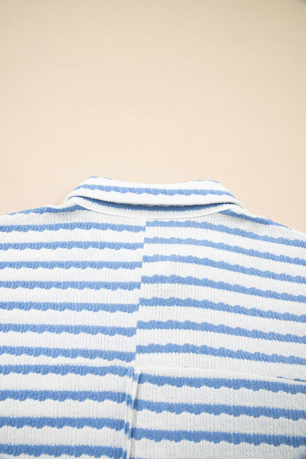 Fashionable and Comfortable Daily Wear Blouse in Sky Blue with Pockets - Detail View 11