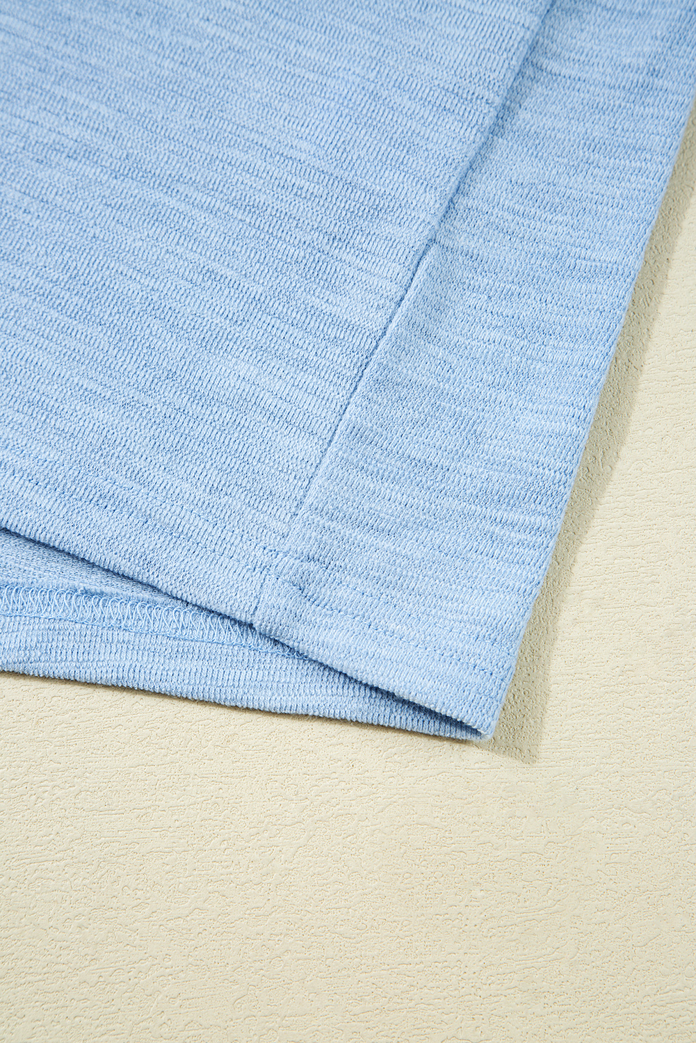 Trendy Beau Blue Long Sleeve Batwing Top - Perfect for Fall & Autumn - Detail View 14