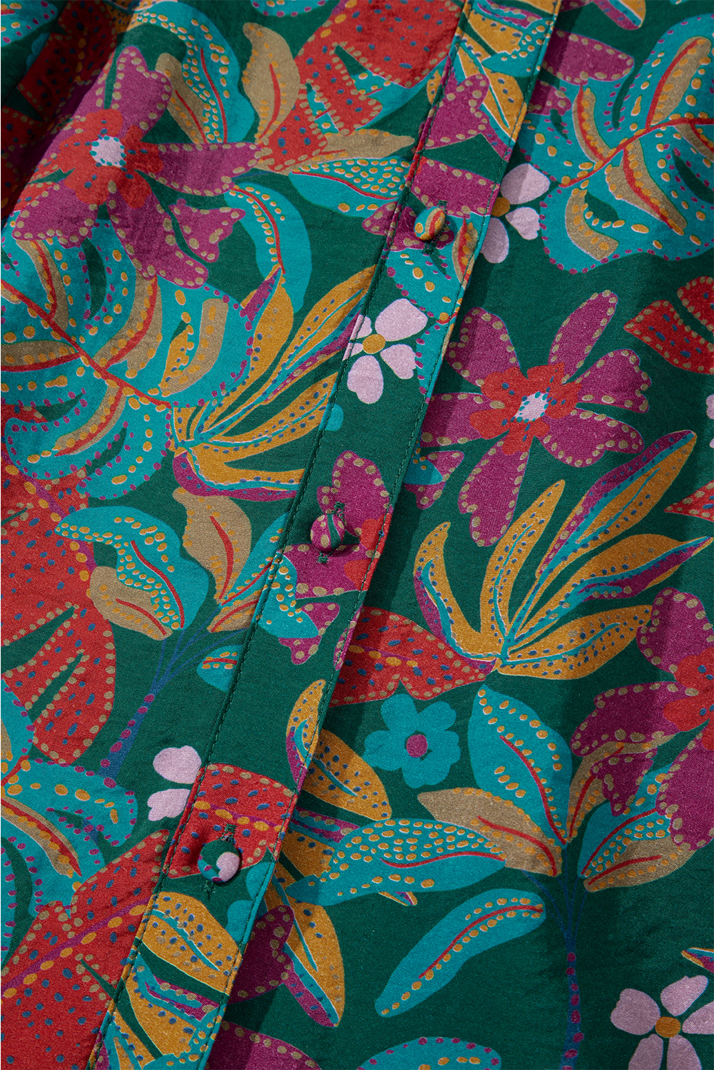 Trendy V Neck Floral Shirt Dress for Women - Perfect for Spring & Daily Wear - Detail View 15