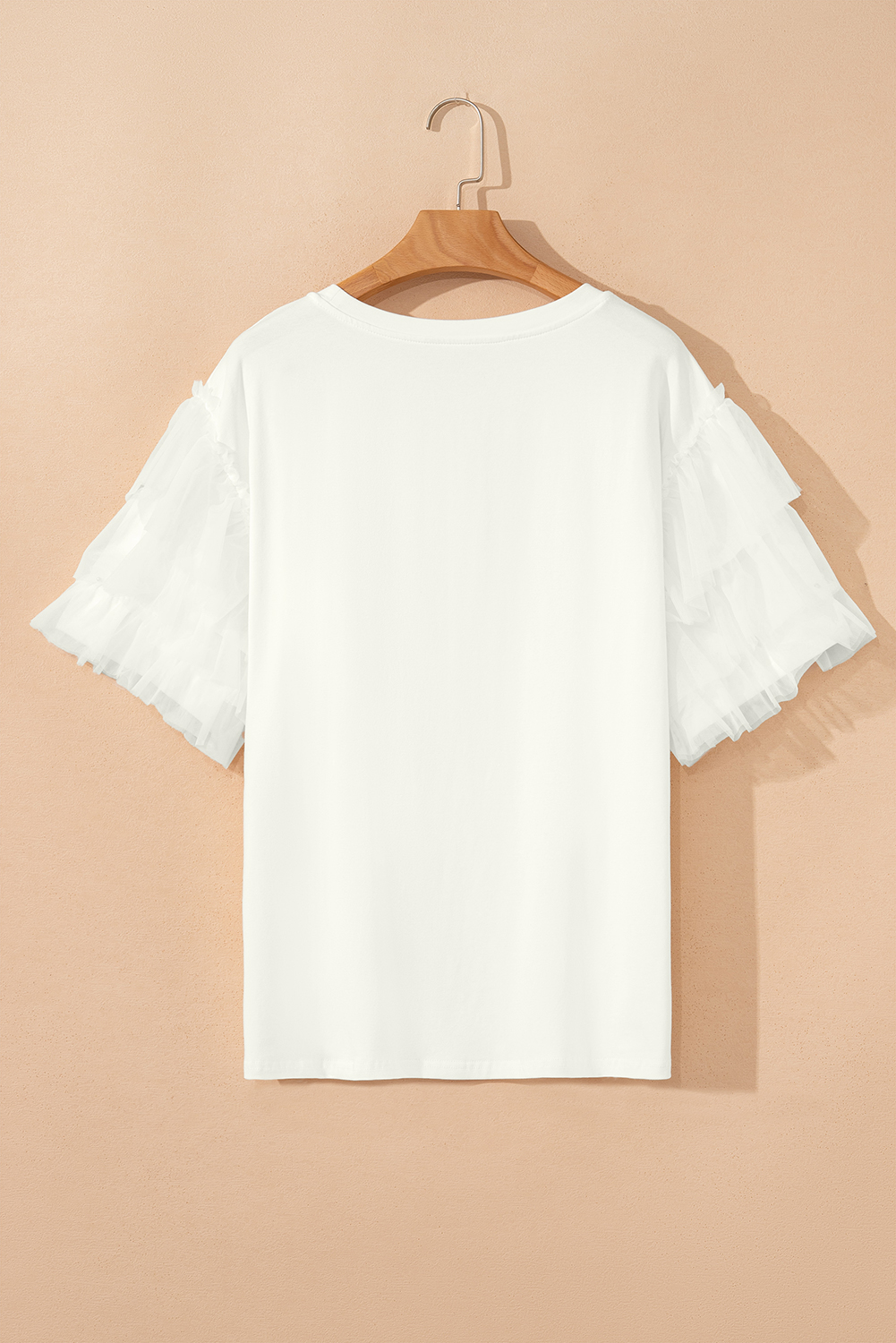 White Casual Blouse with Ruffle Detail - Ideal for Southern Belle Style in Summer - Detail View 7