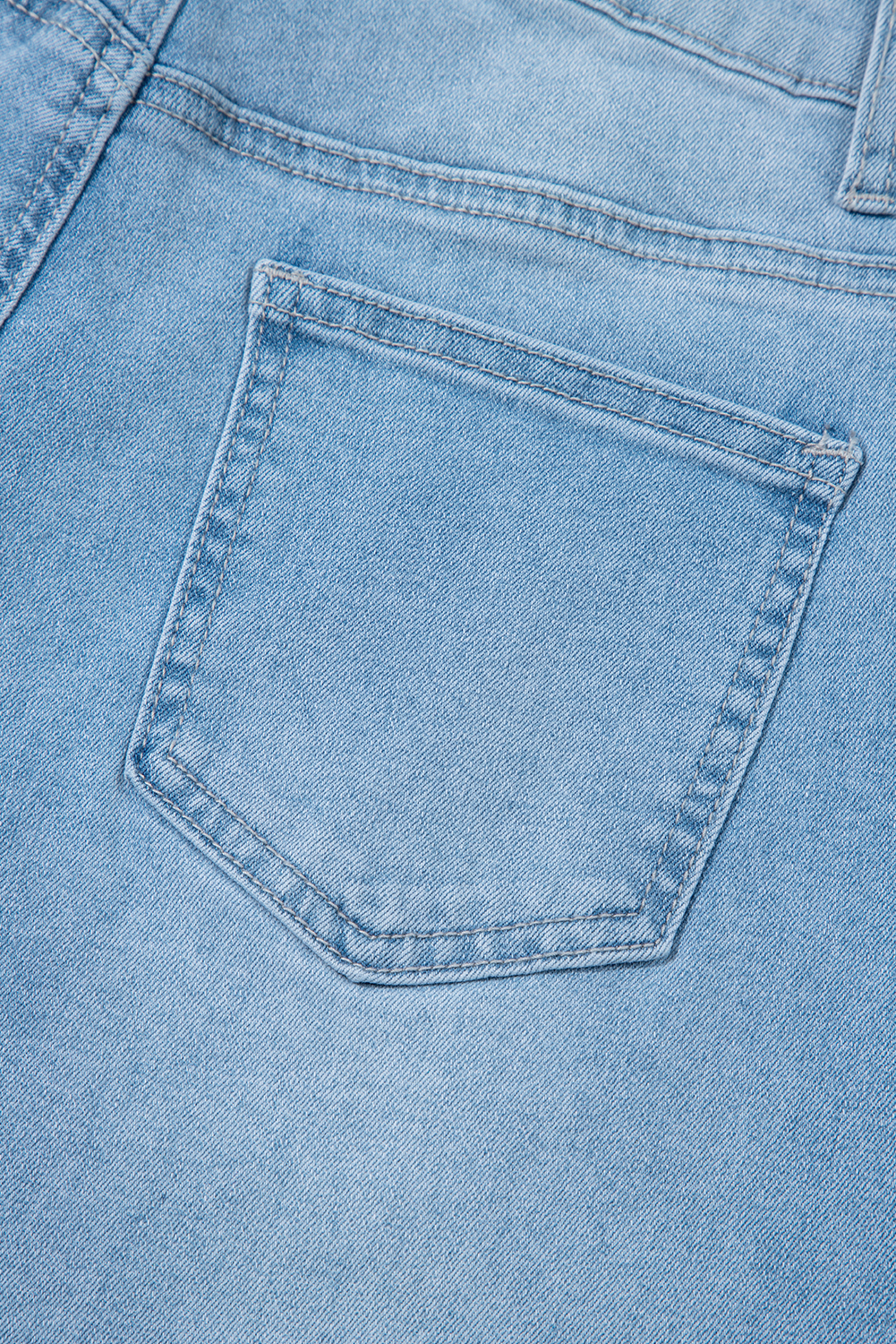 Women's Jeans, Beau Blue, High Rise, Barrel Style, Relaxed Fit, Patch Pockets, Casual Wear, Daily Wear, Durable Denim, Comfortable, Trendy Design, Spring Fashion, Solid Color - Detail View 8