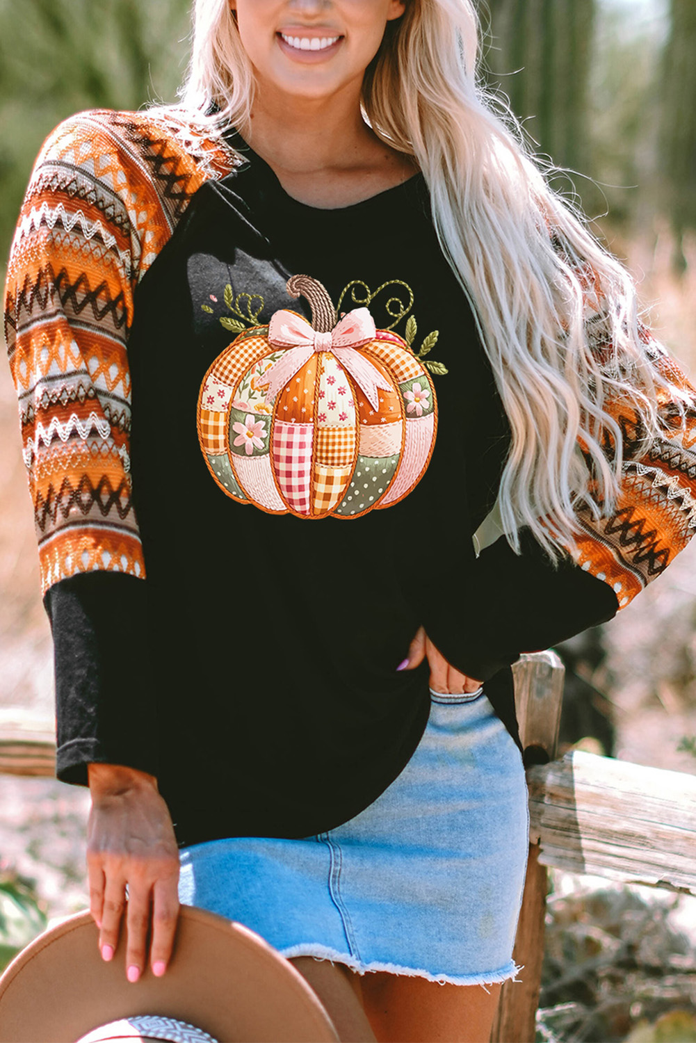 Stylish Orange Raglan T-Shirt for Daily Wear - Perfect for Autumn Fashion - Detail View 7