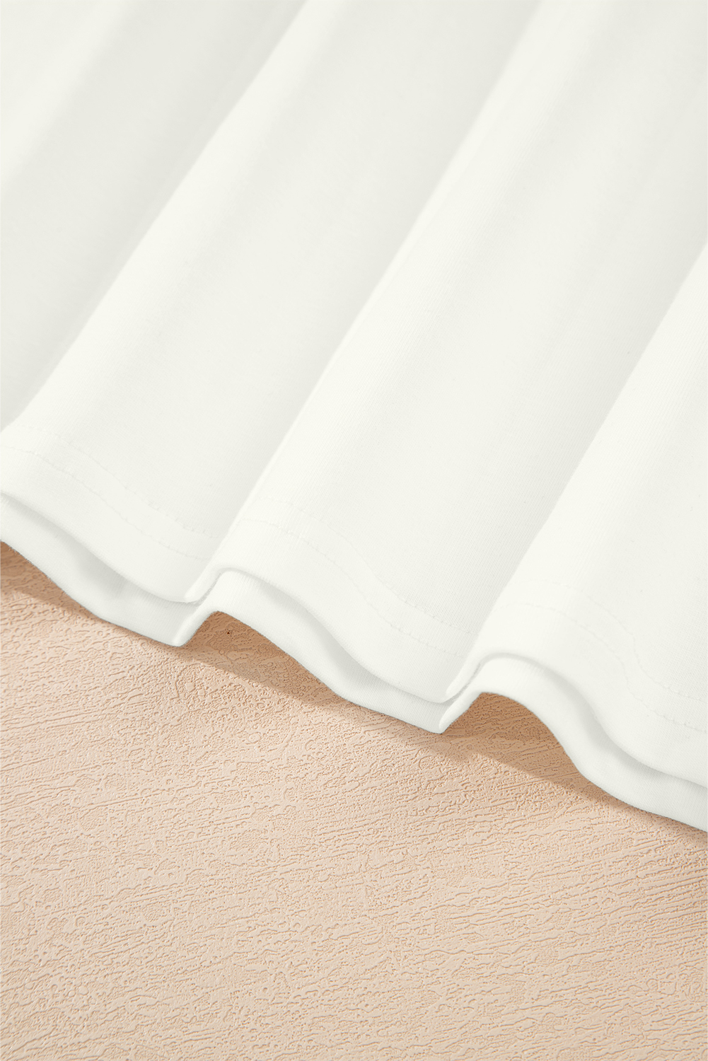 Elegant Round Neck White Blouse with Ruffle Sleeves - Perfect for Daily Outfits - Detail View 14