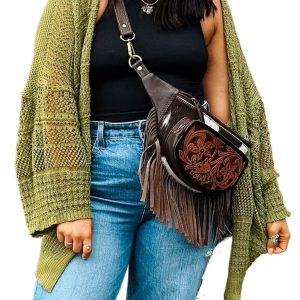 Women's Spinach Green Oversize Crochet Knit Open Cardigan - Perfect for Fall & Autumn - Main View