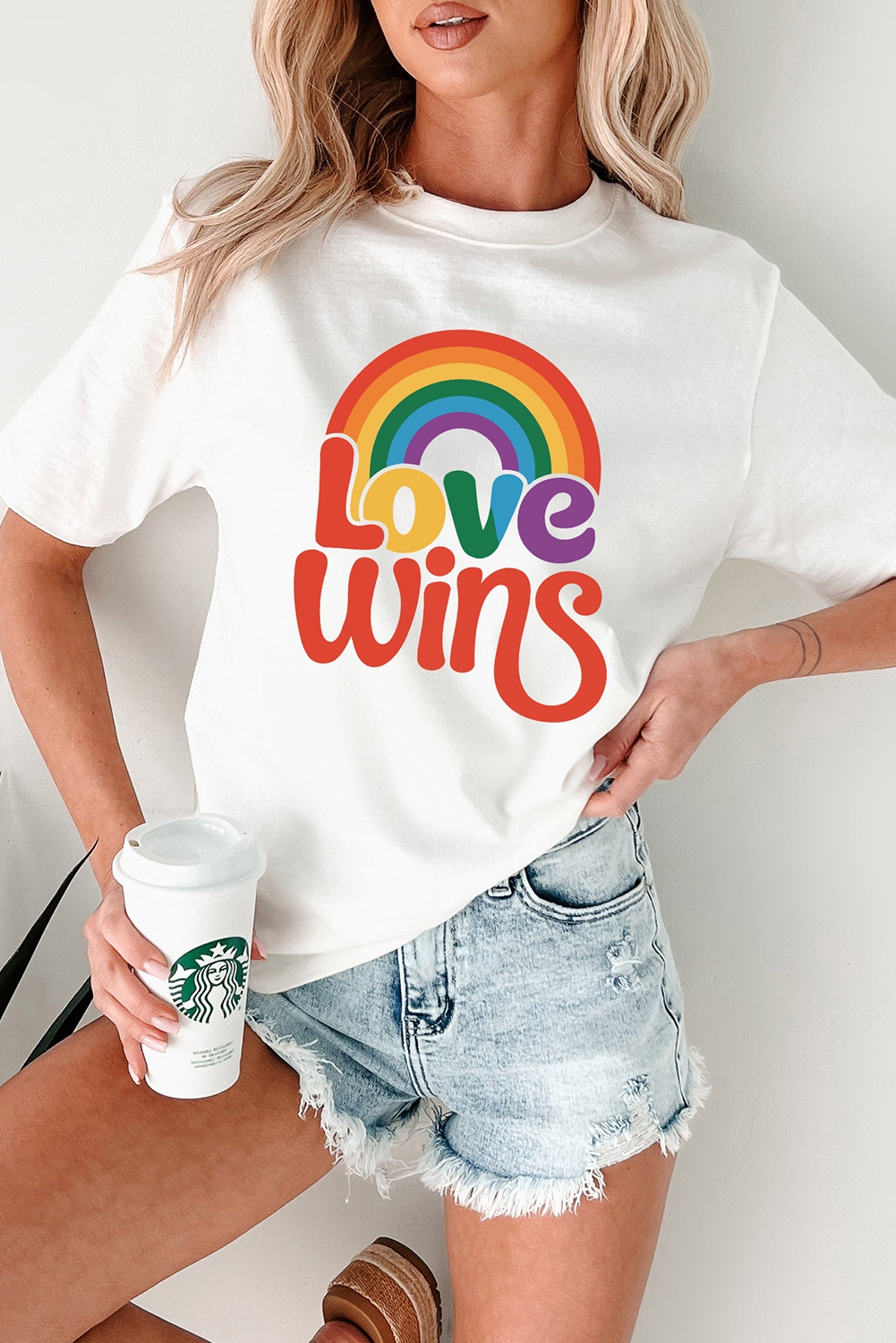 Casual Round Neck T-Shirt for Women - Cuffed Short Sleeves, Vibrant Graphic - Detail View 3