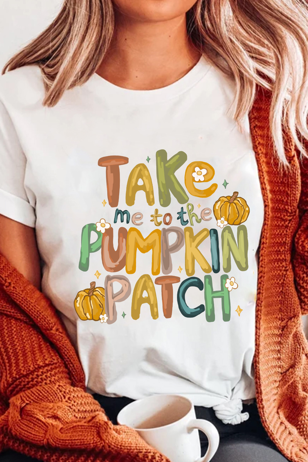 Cute and Comfy Letter Graphic T-Shirt for Women - Perfect for Autumn Days - Detail View 6